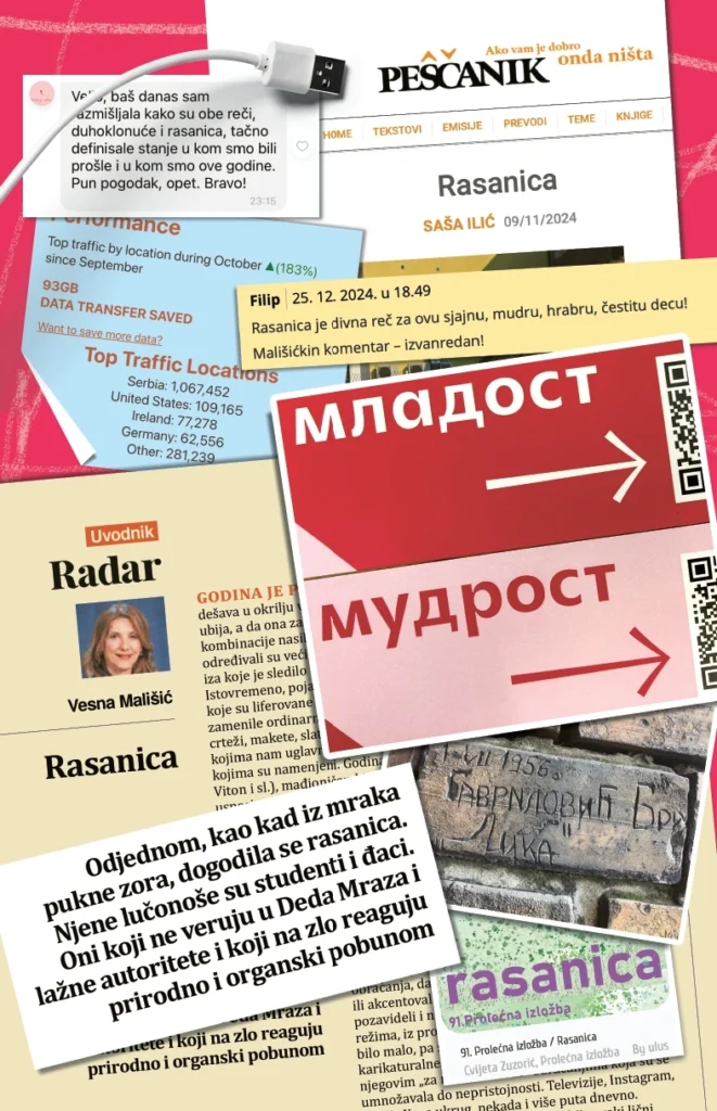 Бирајте речи! – страна из књиге